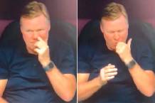 HLV Koeman ngo&aacute;y mũi rồi m&uacute;t ng&oacute;n tay &lsquo;ngon l&agrave;nh&rsquo;