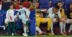 Ronaldo bực bội đ&aacute; văng chai nước trong ng&agrave;y lập kỷ lục tệ hại