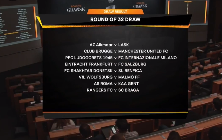 Kết quả bốc thăm v&ograve;ng knock-out C&uacute;p C2 ch&acirc;u &Acirc;u: MU vs Club Brugge, Arsenal vs Olympiakos