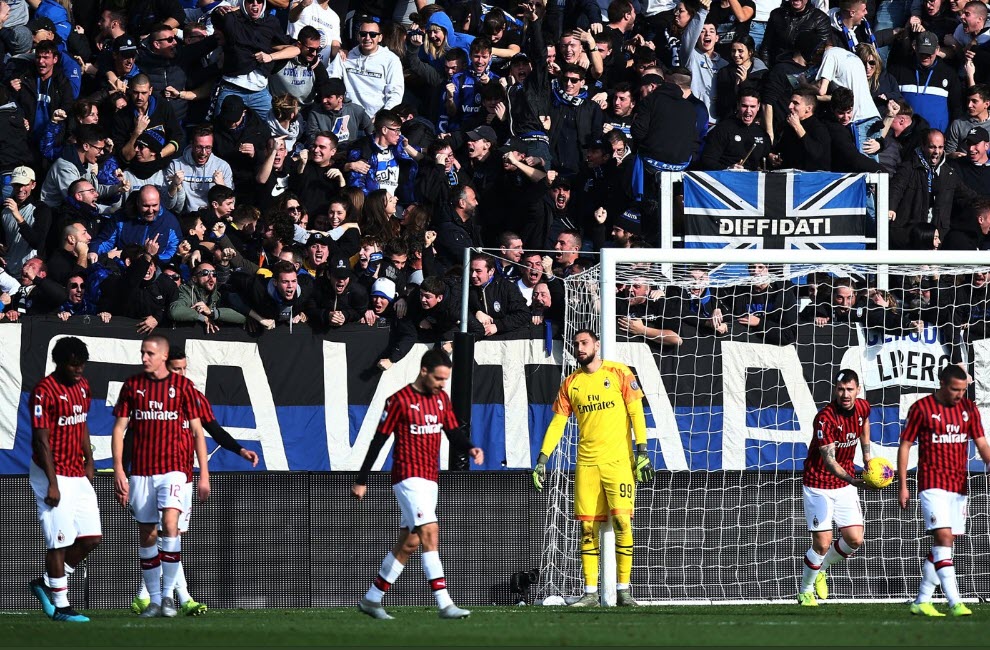 Atalanta 5-0 AC Milan: Rossoneri c&uacute;i gầm mặt ra về
