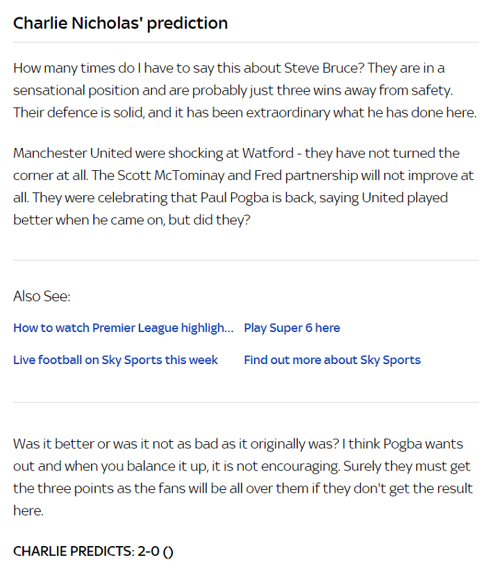 Dự đo&aacute;n MU vs Newcastle (0h30 27/12) bởi chuy&ecirc;n gia Charlie Nicholas