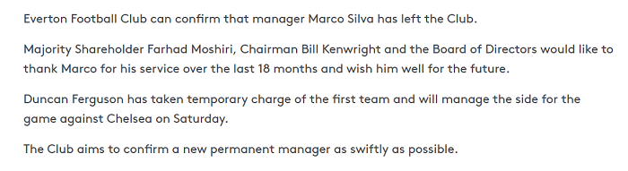 Everton &lsquo;trảm&rsquo; Marco Silva ngay trước v&ograve;ng 16 Ngoại hạng Anh