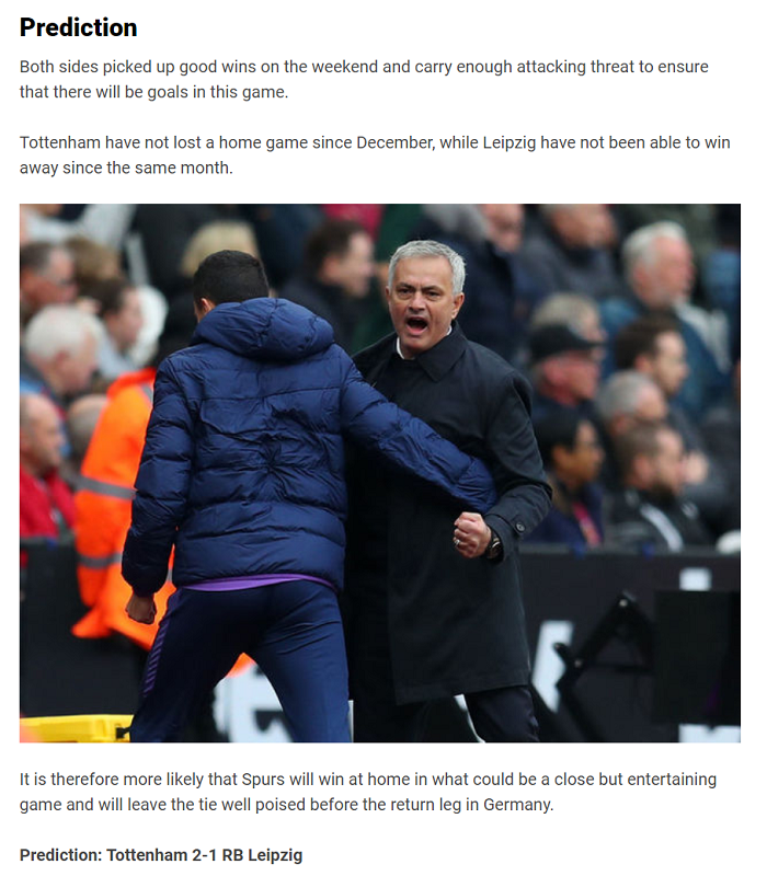 Dự đo&aacute;n Tottenham vs Leipzig (3h 20/2) bởi chuy&ecirc;n gia Josh Sim