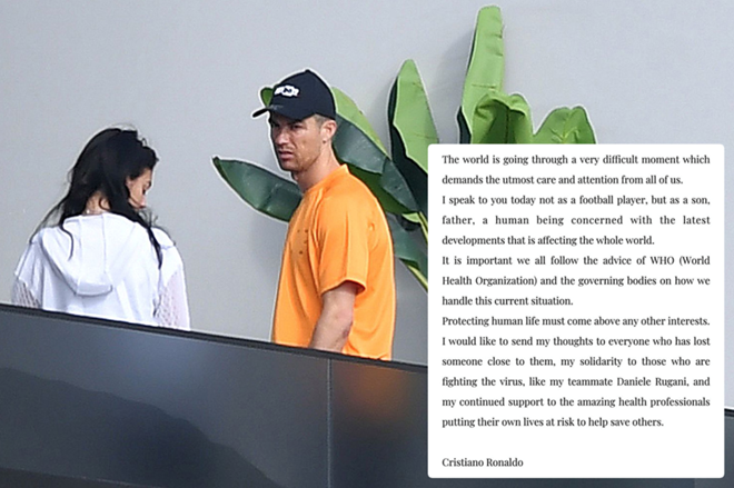 Ronaldo h&agrave;nh động đẹp chống Covid-19