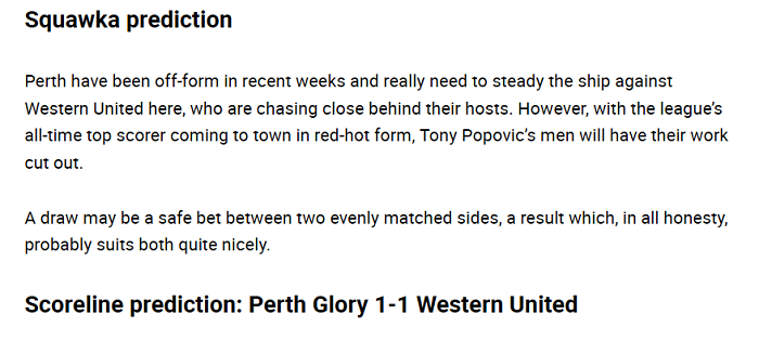 Perth Glory vs Western United (17h30 23/3): Kh&oacute; ph&acirc;n cao thấp