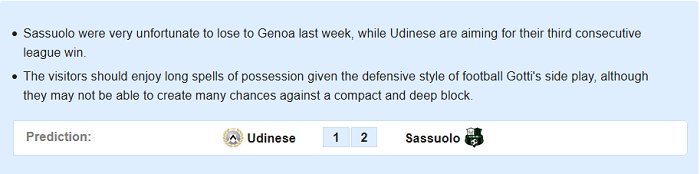 Udinese vs Sassuolo (18h30 12/1): Loạt con số biết n&oacute;i