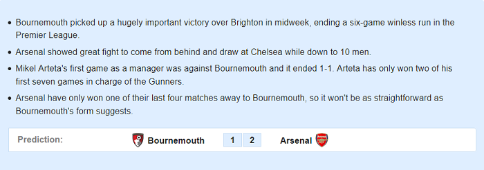 Bournemouth vs Arsenal (3h 28/1): Hết điệp kh&uacute;c h&ograve;a?