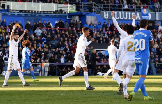 Kết quả Getafe vs Real Madrid, 22h00 ng&agrave;y 4/1: Tạm chiếm ng&ocirc;i đầu bảng
